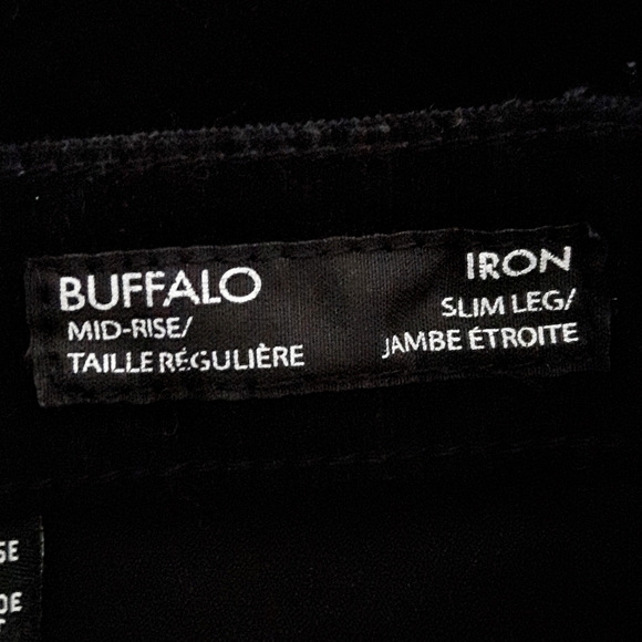 BUFFALO Black Corduroy jeans Mid rise slim new condition size 6/30 stret… - Picture 4 of 12
